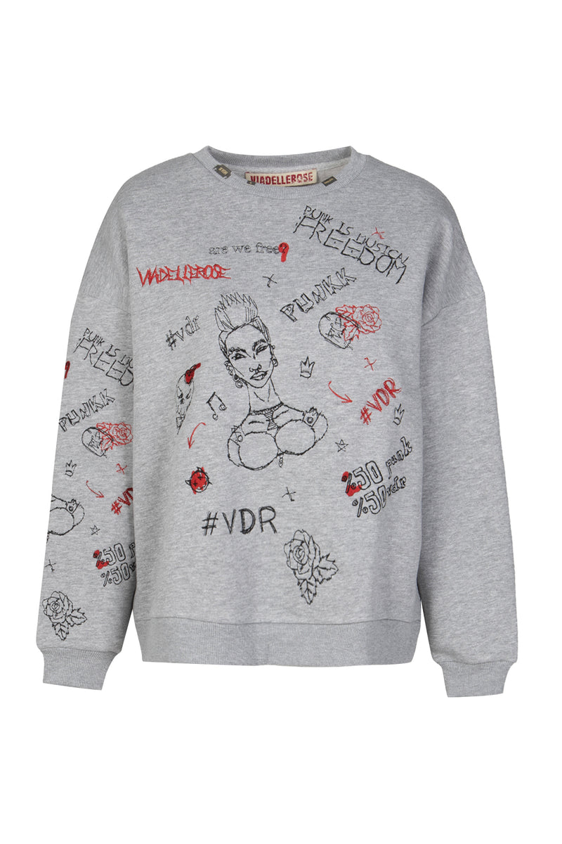 GRİ MELANJ SWEATSHIRT 16250